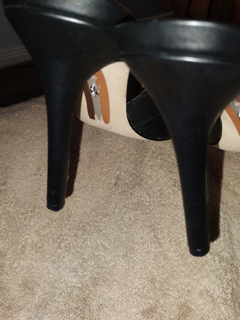 Sam Edelman Black Leather Pointed Toe Slingback Heels - Picture 3 of 14
